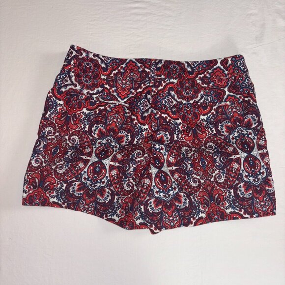 Saint Tropez West Red, White, and Blue Patterned Shorts - Size 6 - Picture 2 of 6